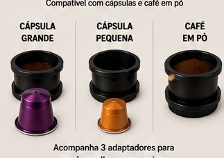 Três adaptadores da cafeteira
